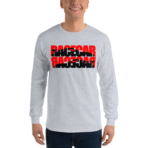 RACECAR is a Palindrome (Red) - Long Sleeve Shirt